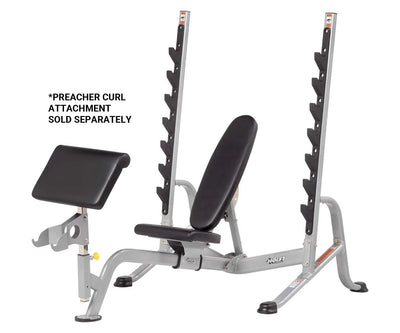 Hoist HF 5170 7 POSTION FID OLYMPIC BENCH WITH PREACHER CURL ATTACHMENT (SOLD SEPARATELY)
