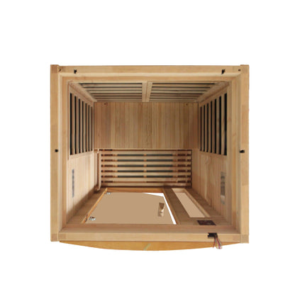 Dynamic Barcelona Elite 1-2-person Ultra Low EMF (Under 3MG) FAR Infrared Sauna (Canadian Hemlock)