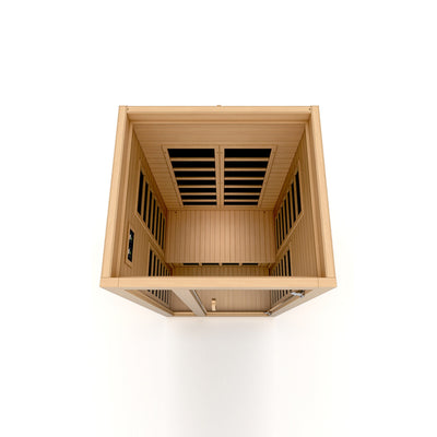 Dynamic Gracia 1-2-person Low EMF (Under 8MG) FAR Infrared Sauna (Canadian Hemlock)