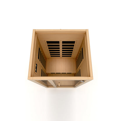 Dynamic Gracia 1-2-person Low EMF (Under 8MG) FAR Infrared Sauna (Canadian Hemlock)