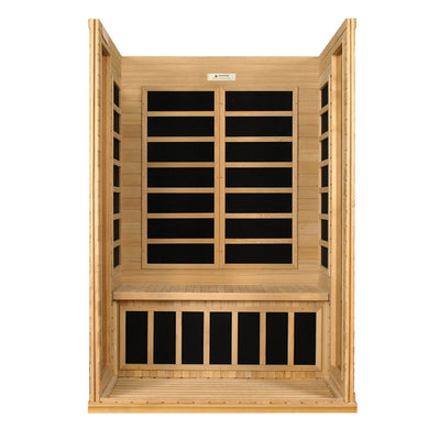 Golden Designs Dynamic Versailles 2-person Low EMF (Under 8MG) FAR Infrared Sauna (Canadian Hemlock)
