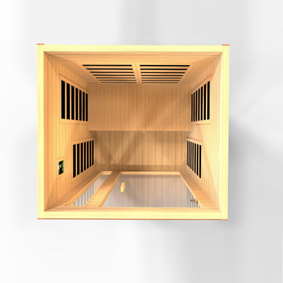 Golden Designs Santiago 2 Person Full Spectrum Infrared Sauna - Canadian Hemlock