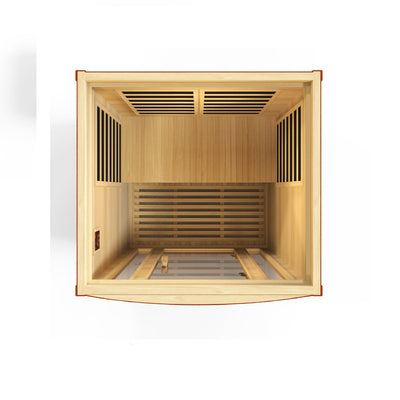 Dynamic San Marino Elite 2-person Ultra Low EMF (Under 3MG) FAR Infrared Sauna (Canadian Hemlock)