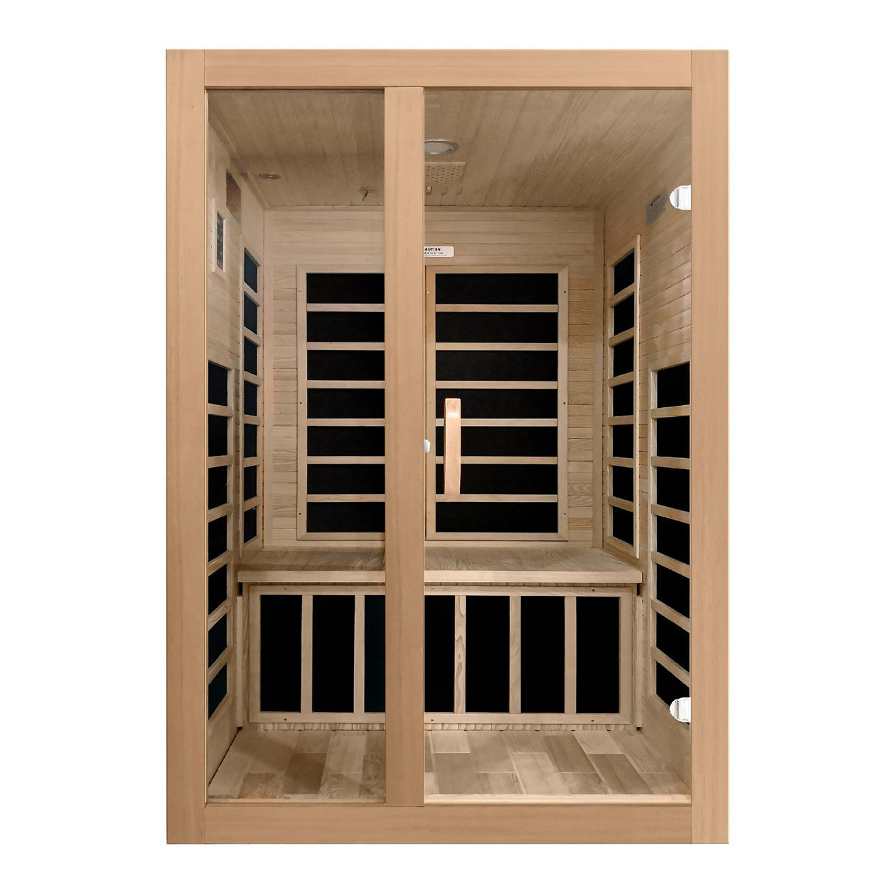 Golden Designs  Dynamic Santiago 2-person Low EMF (Under 8MG) FAR Infrared Sauna (Canadian Hemlock)