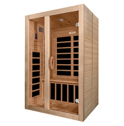 Golden Designs  Dynamic Santiago 2-person Low EMF (Under 8MG) FAR Infrared Sauna (Canadian Hemlock)