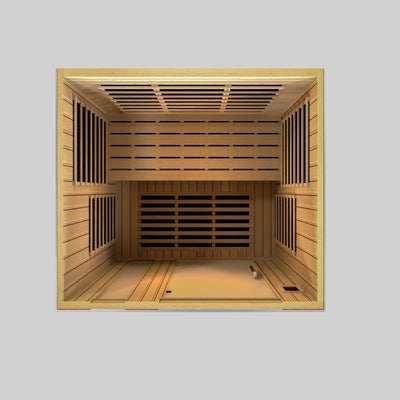 Golden Designs Dynamic Lugano 3-person Low EMF (Under 8MG) FAR Infrared Sauna (Canadian Hemlock)