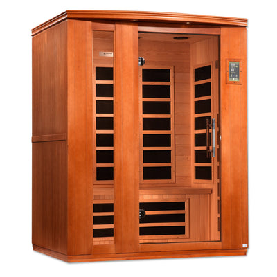 Golden Designs Dynamic Lugano 3-person Low EMF (Under 8MG) FAR Infrared Sauna (Canadian Hemlock)