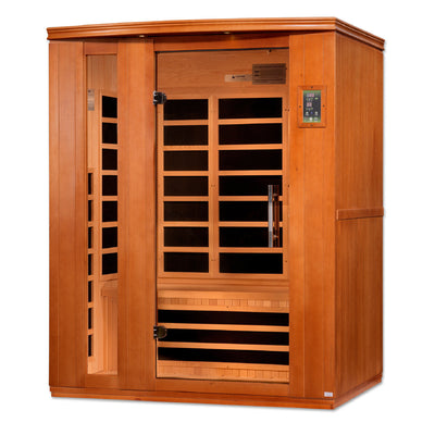 Golden Designs Dynamic Lugano 3-person Low EMF (Under 8MG) FAR Infrared Sauna (Canadian Hemlock)