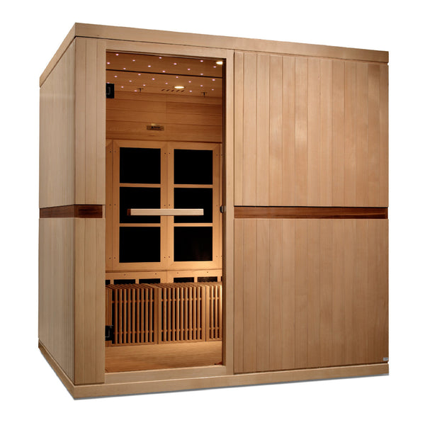 8-Person Infrared Sauna - Near Zero EMF, Yoga-Ready, Canadian Hemlock