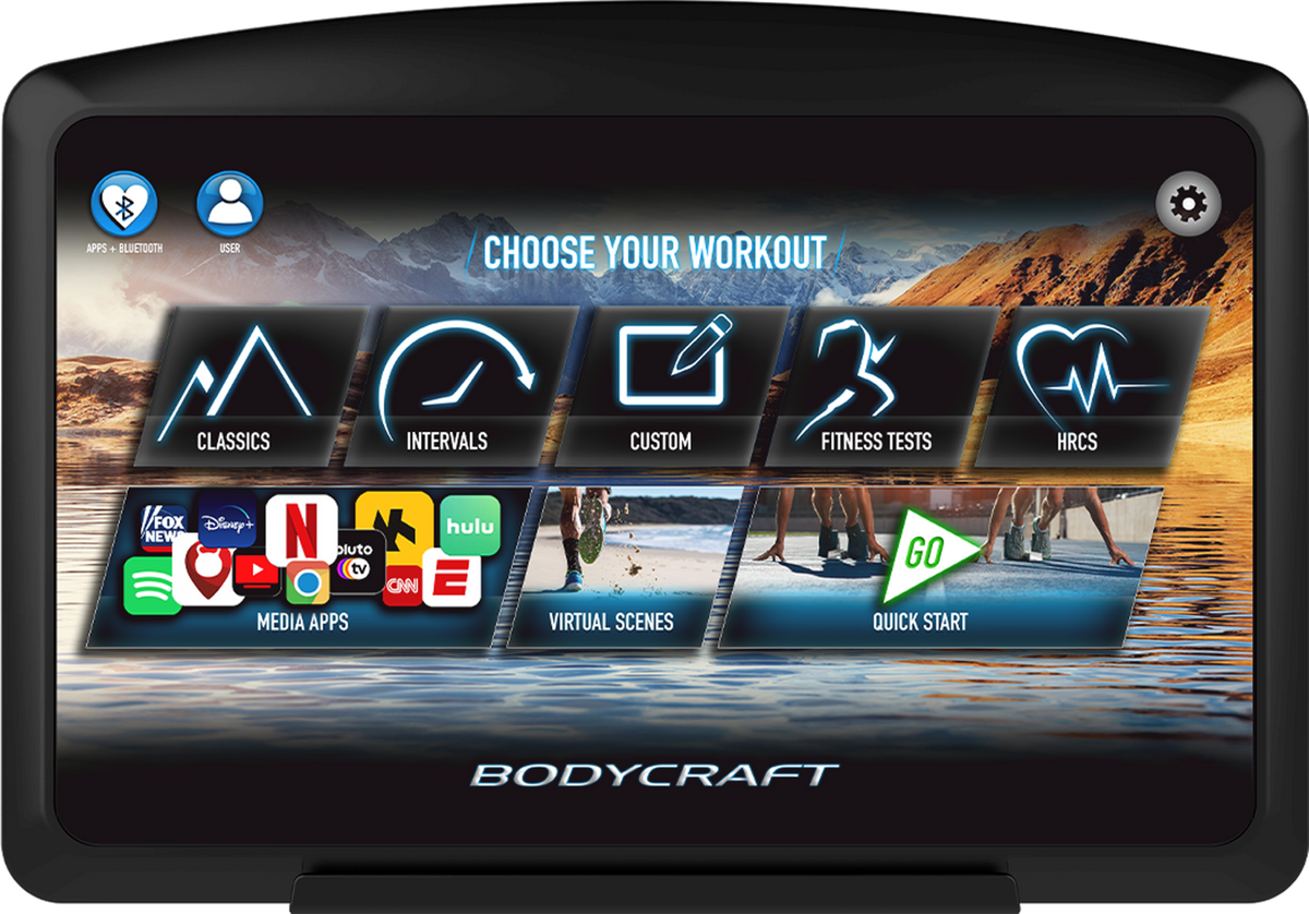 BodyCraft E1200VS Elliptical - 16 Touchscreen 