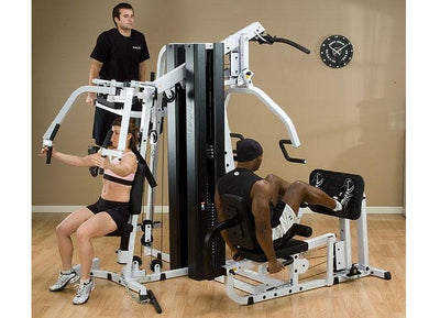 Body-Solid EXM3000LPS Gym System shown with Optional Vertical Knee Raise Attachment