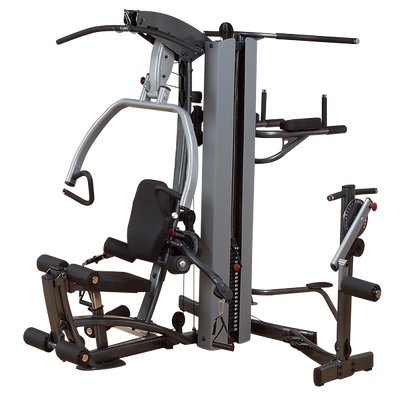 BodySolid F500 Fusion 500 Personal Trainer Gym with Optional Multi Hip Station and Vertical Knee-Raise / Dip Station