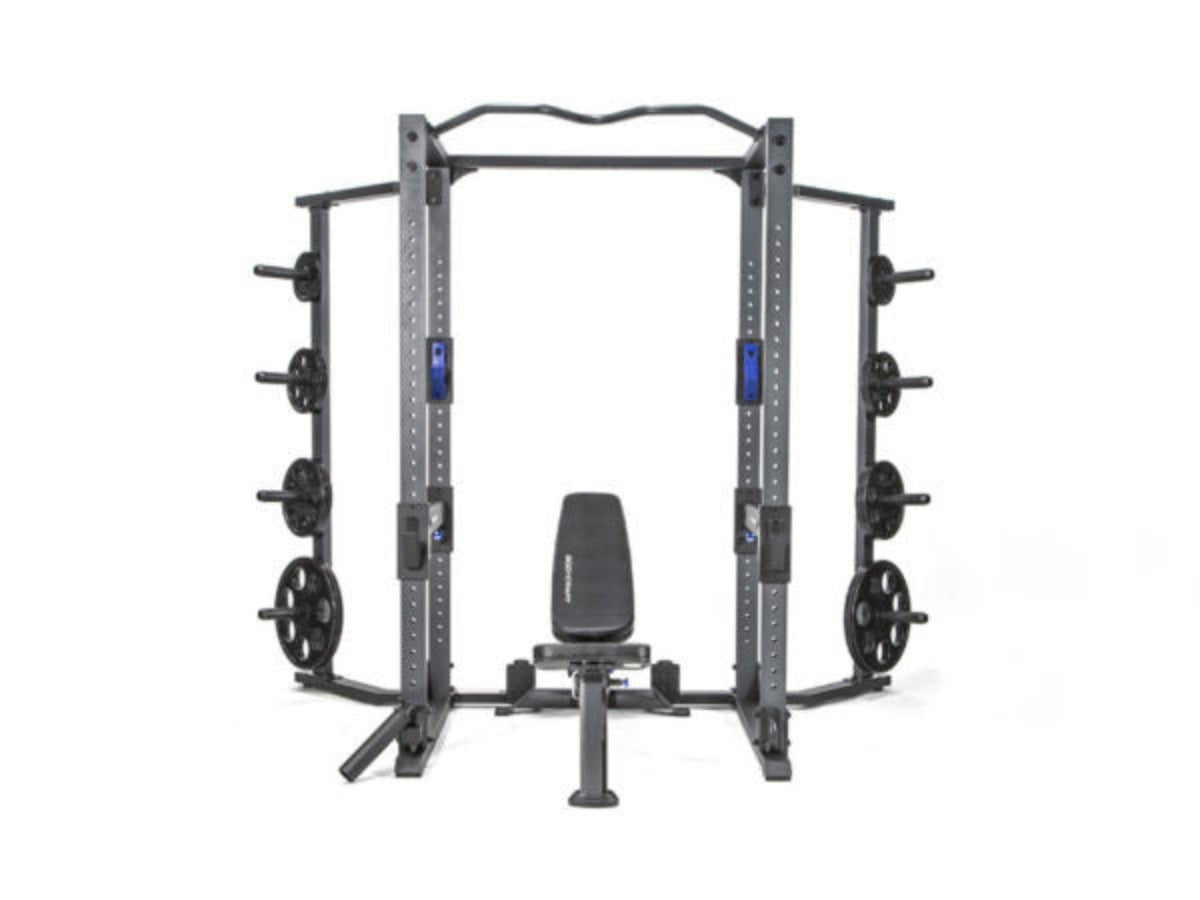 BodyCraft F730 Power Rack Shown with Optional Accessories/Add-Ons - Weight Plate NOT Included