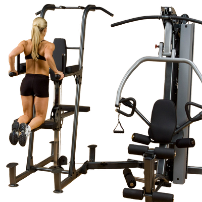 Body-Solid F600 Fusion 600 Personal Trainer Gym with Optional FCDWA FUSION Weight-Assisted Dip & Pull-Up Station