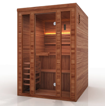 Golden Designs  "Engelberg Edition" 6 Person Traditional Steam Sauna (GDI-7060-01) - Pacific Premium Clear Cedar