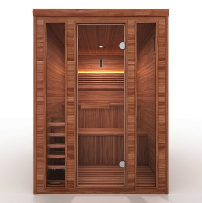Golden Designs  "Engelberg Edition" 6 Person Traditional Steam Sauna (GDI-7060-01) - Pacific Premium Clear Cedar