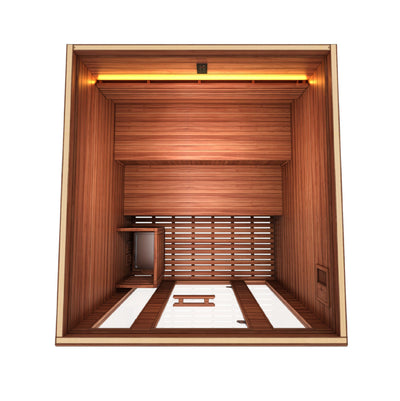 Golden Designs  "Engelberg Edition" 6 Person Traditional Steam Sauna (GDI-7060-01) - Pacific Premium Clear Cedar