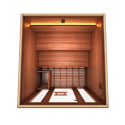 Golden Designs  "Engelberg Edition" 6 Person Traditional Steam Sauna (GDI-7060-01) - Pacific Premium Clear Cedar