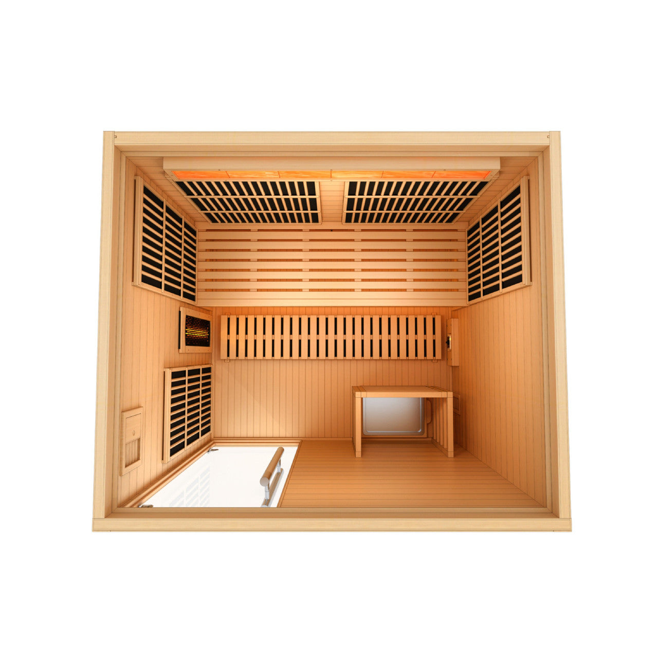 Golden Designs 2025 Soria 3 Per Hybrid Sauna (Indoor). Full Spectrum and Harvia Traditional Stove