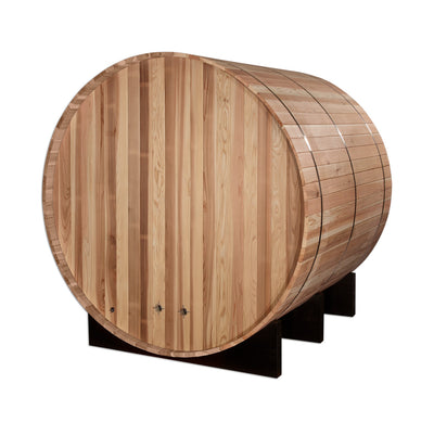Golden Designs "Arosa" 4 Person Barrel Traditional Sauna -  Pacific Cedar