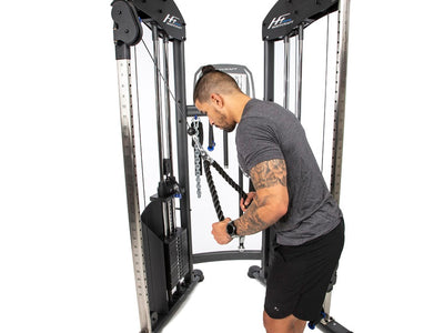 BodyCraft HFT PRO Functional Trainer Dual 150 lb. Stacks with Accessories and Workout