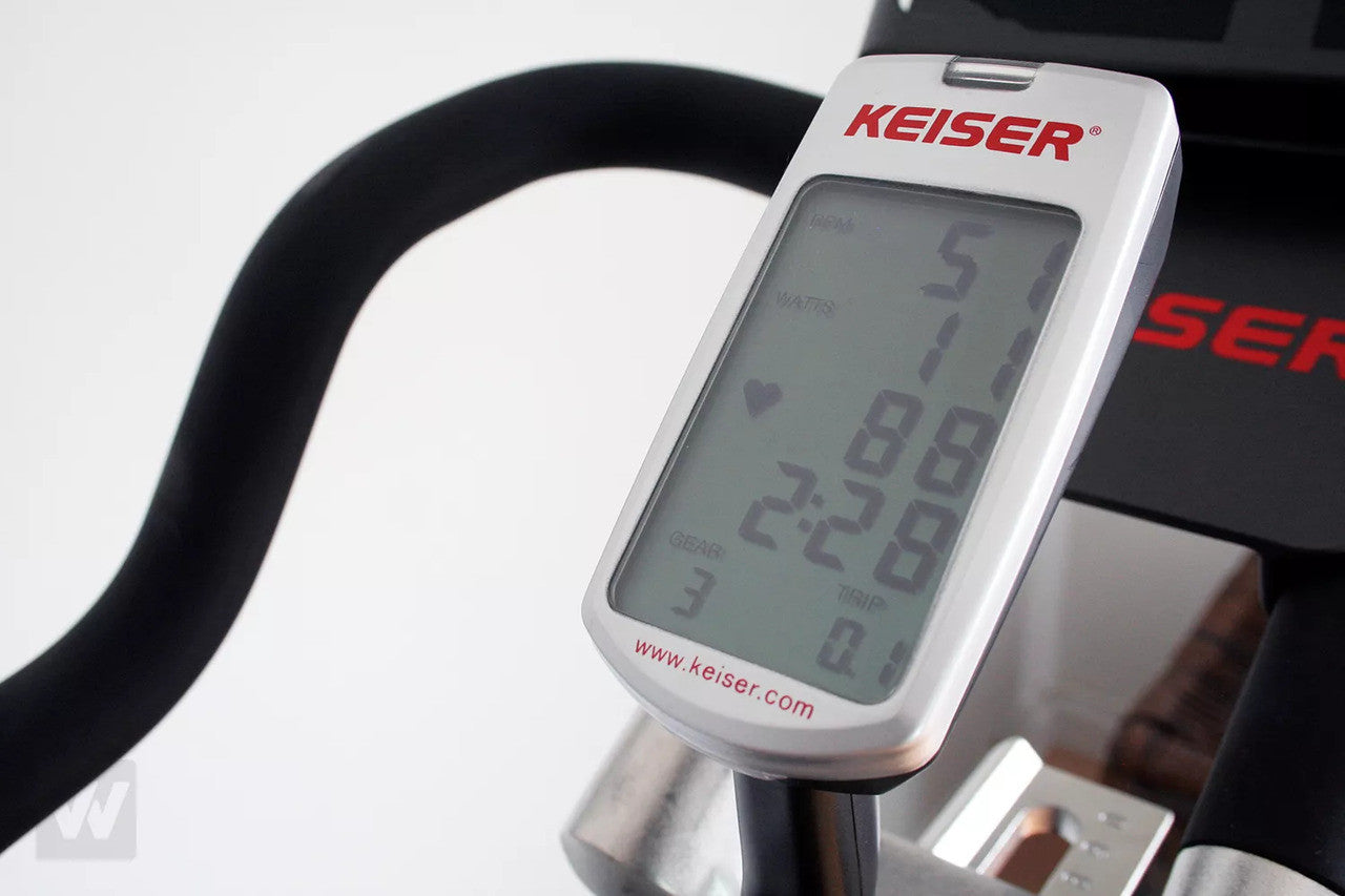 Keiser M3i Indoor Cycle with Bluetooth, Media Tray, Stretch Pads, Floor Mat, M Connect Display