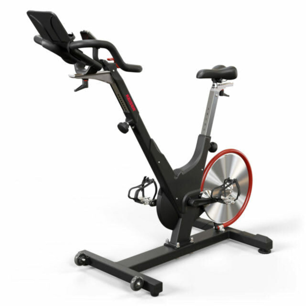 Keiser M3i Indoor Cycle with Bluetooth, Media Tray, Stretch Pads, Floor Mat, M Connect Display