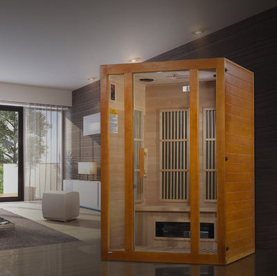Golden Designs MX-J206-02S Maxxus 2-Person Low EMF (Under 8MG) FAR Infrared Sauna (Canadian Hemlock)