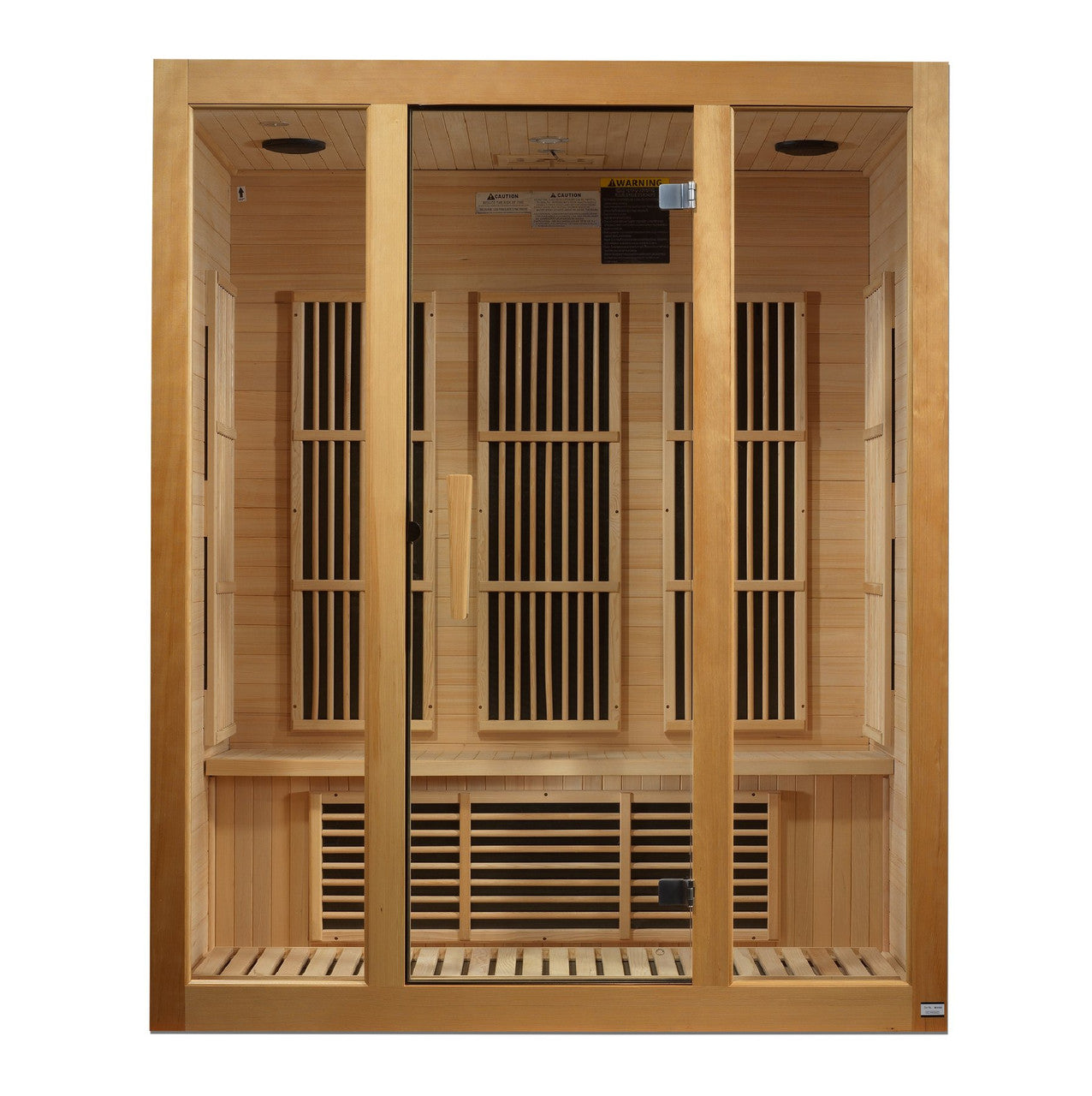 Golden Designs Maxxus Bellevue 3-Person Low EMF (Under 8MG) FAR Infrared Sauna (Canadian Hemlock)