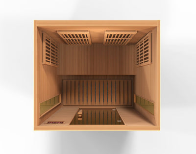 Golden Designs  Maxxus 2-Person Low EMF (Under 8MG) FAR Infrared Sauna (Canadian Red Cedar)