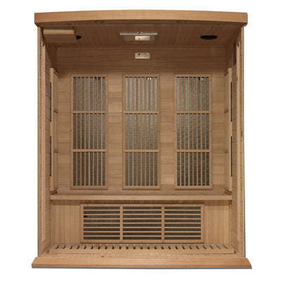 Golden Designs Maxxus 3-Person Near Zero EMF (Under 2MG) FAR Infrared Sauna (Canadian Hemlock)