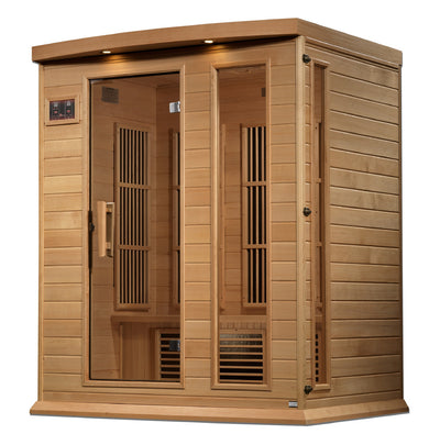 Golden Designs Maxxus 3-Person Near Zero EMF (Under 2MG) FAR Infrared Sauna (Canadian Hemlock)