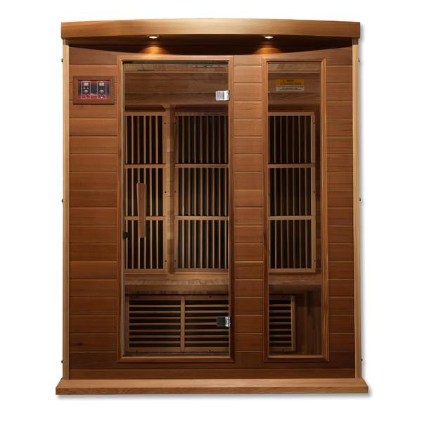 Golden Designs Maxxus 3-Person Low EMF (Under 8MG) FAR Infrared Sauna (Canadian Red Cedar)