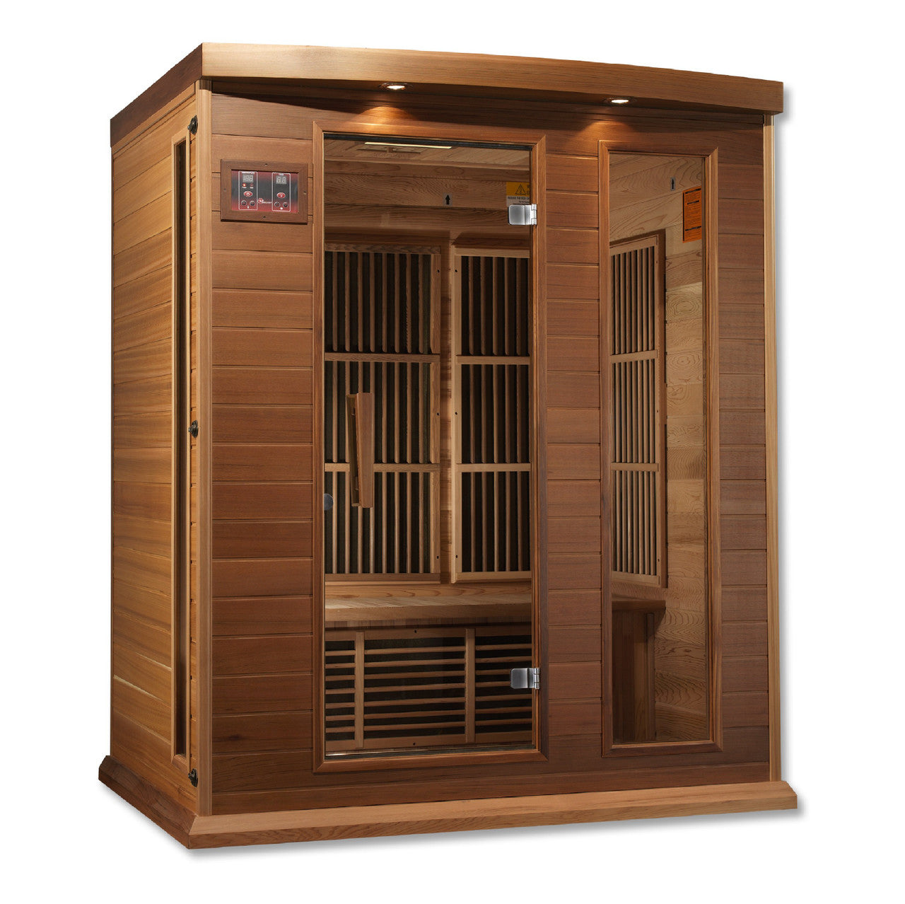 Golden Designs Maxxus 3-Person Low EMF (Under 8MG) FAR Infrared Sauna (Canadian Red Cedar)