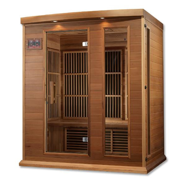 Golden Designs Maxxus 3-Person Low EMF (Under 8MG) FAR Infrared Sauna (Canadian Red Cedar)