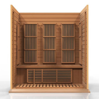Maxxus 3-Person Near Zero EMF (Under 2MG) FAR Infrared Sauna (Canadian Red Cedar)