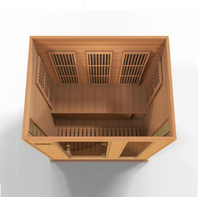 Golden Designs Maxxus 3-Person Low EMF (Under 8MG) FAR Infrared Sauna (Canadian Red Cedar)