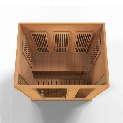Golden Designs Maxxus 3-Person Low EMF (Under 8MG) FAR Infrared Sauna (Canadian Red Cedar)
