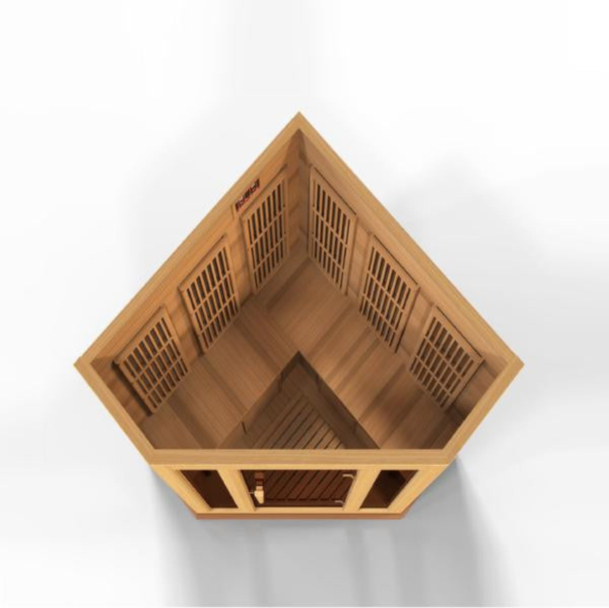 Maxxus 3-Person Corner Low EMF (Under 8MG) FAR Infrared Sauna (Canadian Red Cedar)