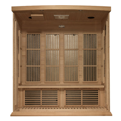 Golden Designs Maxxus 4 Person Near Zero EMF FAR Infrared Sauna - Canadian Hemlock