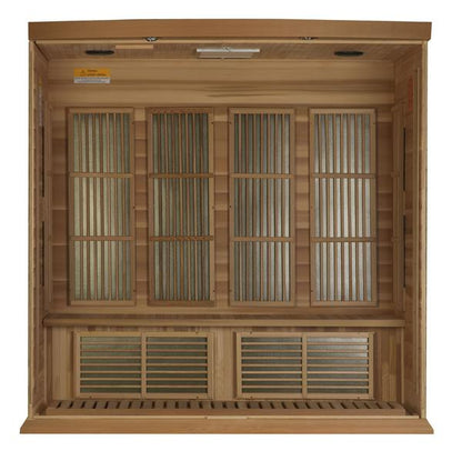 Golden Designs Maxxus 4-Person Low EMF (Under 8MG) FAR Infrared Sauna (Canadian Red Cedar)