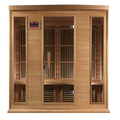 Golden Designs Maxxus 4-Person Low EMF (Under 8MG) FAR Infrared Sauna (Canadian Red Cedar)