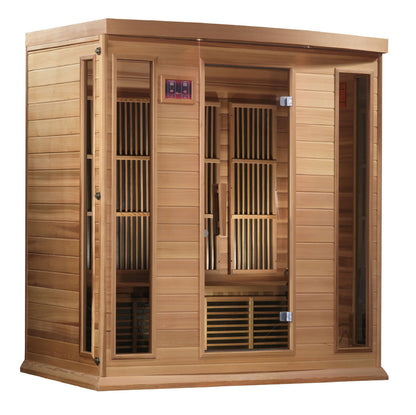 Golden Designs Maxxus 4-Person Low EMF (Under 8MG) FAR Infrared Sauna (Canadian Red Cedar)