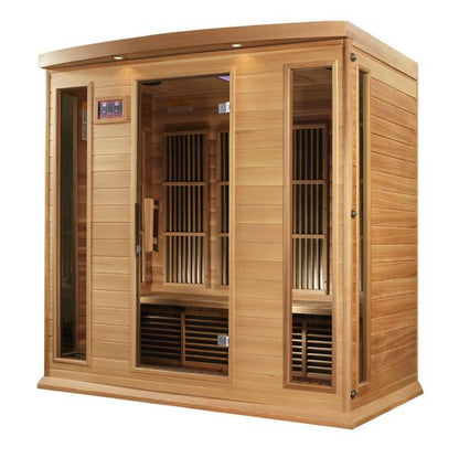 Golden Designs Maxxus 4-Person Low EMF (Under 8MG) FAR Infrared Sauna (Canadian Red Cedar)