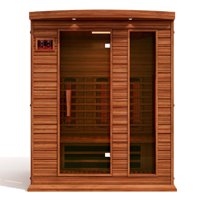 Maxxus 3-Person Full Spectrum  Near Zero EMF (Under 2MG) FAR Infrared Sauna (Canadian Red Cedar)