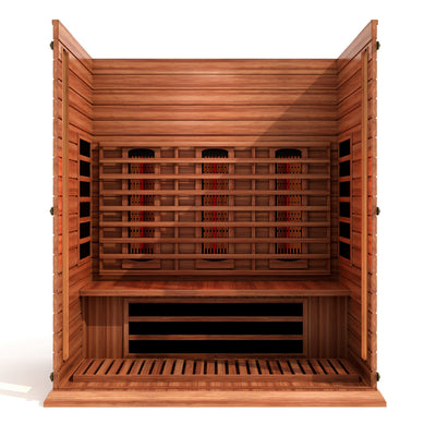 Maxxus 3-Person Full Spectrum  Near Zero EMF (Under 2MG) FAR Infrared Sauna (Canadian Red Cedar)
