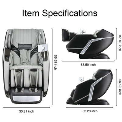 Lifesmart Nova 4D Faux Leather Zero Gravity Massage Chair - Fitness Outlet