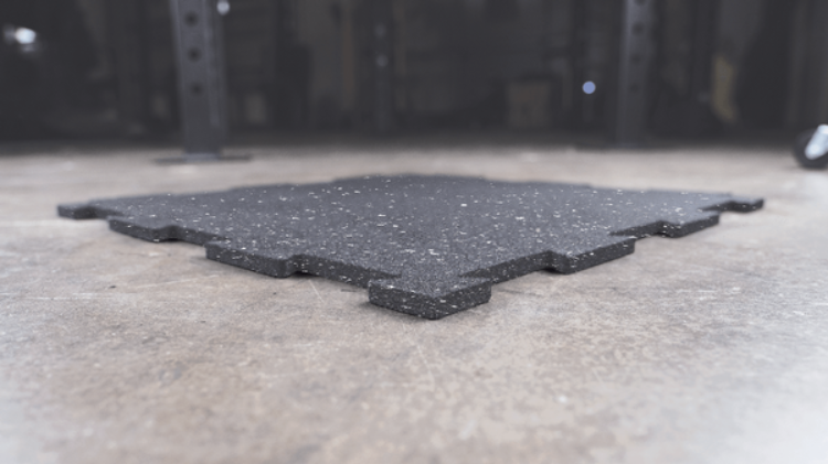 Body-Solid Tools Interlocking Rubber Flooring (Speckled)