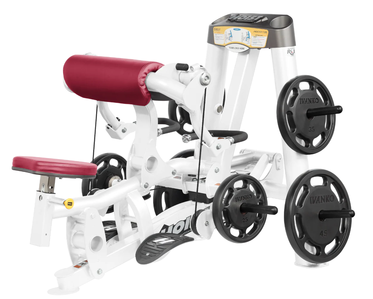 Hoist Fitness ROC IT RPL5102 Plate Loaded Preacher Biceps Curl RPL-5102 - Fitness Outlet 
