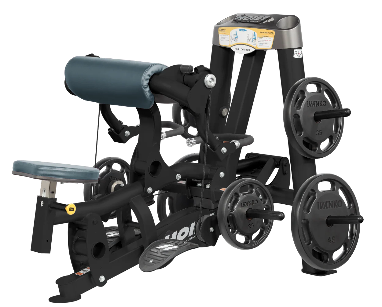 Hoist Fitness ROC IT RPL5102 Plate Loaded Preacher Biceps Curl RPL-5102 - Fitness Outlet 